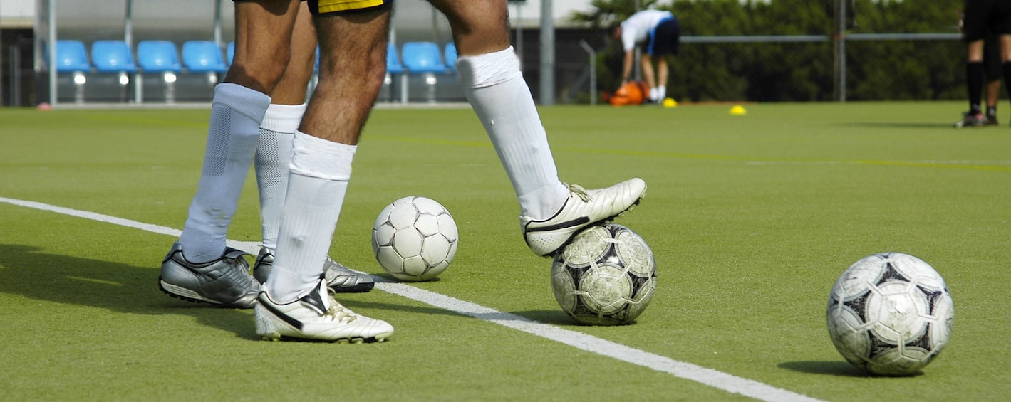 Warm up by dribbling, passing and then moving