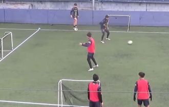 Watch players control and pass the ball