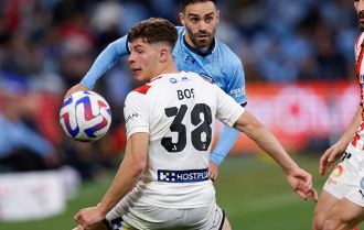 Players pass and move through the thirds